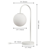 Miller 18.25" Iron/Glass Minimalist Mid-Century Globe LED Table Lamp