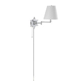 Howe 18.5" Modern French Country Swing Arm Plug-In or Hardwired Iron LED Star Wall Sconce with Pull-Chain and USB Charging Port