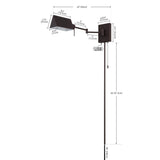 Davis Farmhouse Industrial Single Swing Arm Plug-In or Hardwired Iron LED Wall Sconce with Pull-Chain