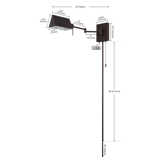 Dimension Image Oil Rubbed Bronze / 1 Light