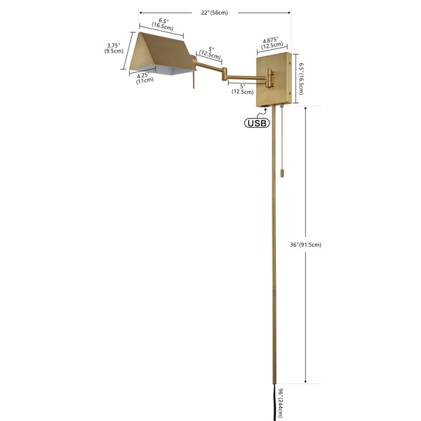 Dimension Image Brass Gold / 1 Light