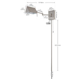 Davis Farmhouse Industrial Single Swing Arm Plug-In or Hardwired Iron LED Wall Sconce with Pull-Chain