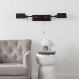 Davis Farmhouse Industrial Single Swing Arm Plug-In or Hardwired Iron LED Wall Sconce with Pull-Chain