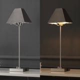 Satechi 25" Industrial Style Iron Pyramid Bedside LED Table Lamp with USB Charging Port