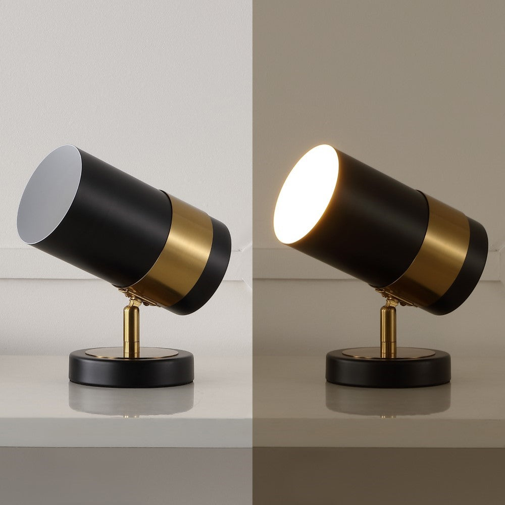 Trade 9.25" Modern Industrial Iron Adjustable Indoor LED Floor Spotlight