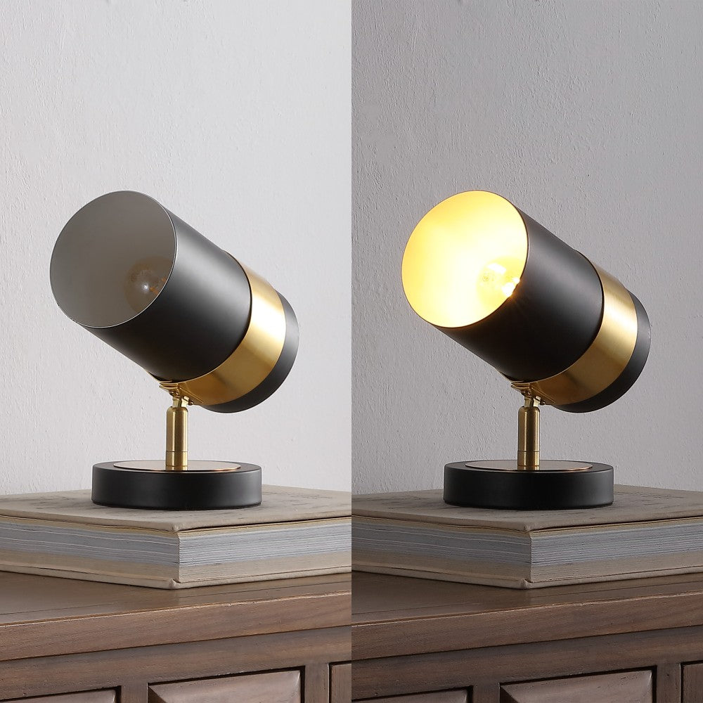 Trade 9.25" Modern Industrial Iron Adjustable Indoor LED Floor Spotlight