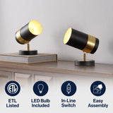 Trade 9.25" Modern Industrial Iron Adjustable Indoor LED Floor Spotlight