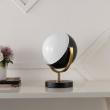 Brian 12" Vintage Classic Metal/Acrylic Adjustable Orb LED Floor Spotlight