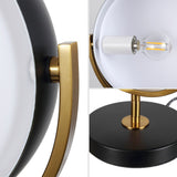Brian 12" Vintage Classic Metal/Acrylic Adjustable Orb LED Floor Spotlight