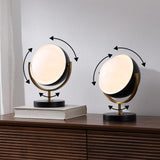 Brian 12" Vintage Classic Metal/Acrylic Adjustable Orb LED Floor Spotlight