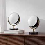 Brian 12" Vintage Classic Metal/Acrylic Adjustable Orb LED Floor Spotlight