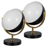 Brian 12" Vintage Classic Metal/Acrylic Adjustable Orb LED Floor Spotlight