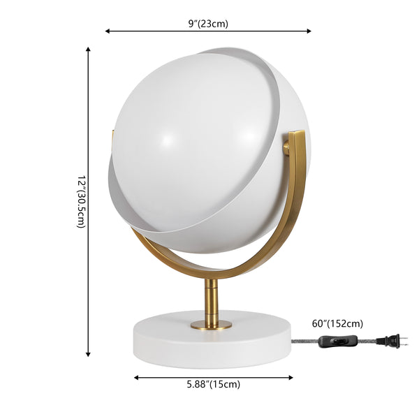 Dimension Image White/Brass Gold (Set of 2)