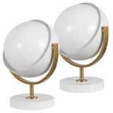 Brian 12" Vintage Classic Metal/Acrylic Adjustable Orb LED Floor Spotlight