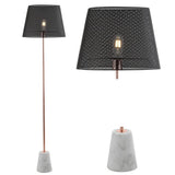 Marabou 57" Minimalist Metal/Marble LED Floor Lamp