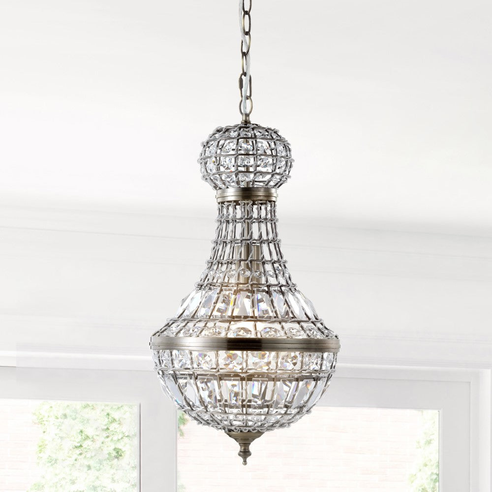 Breanna Crystal/Metal Empire LED Pendant