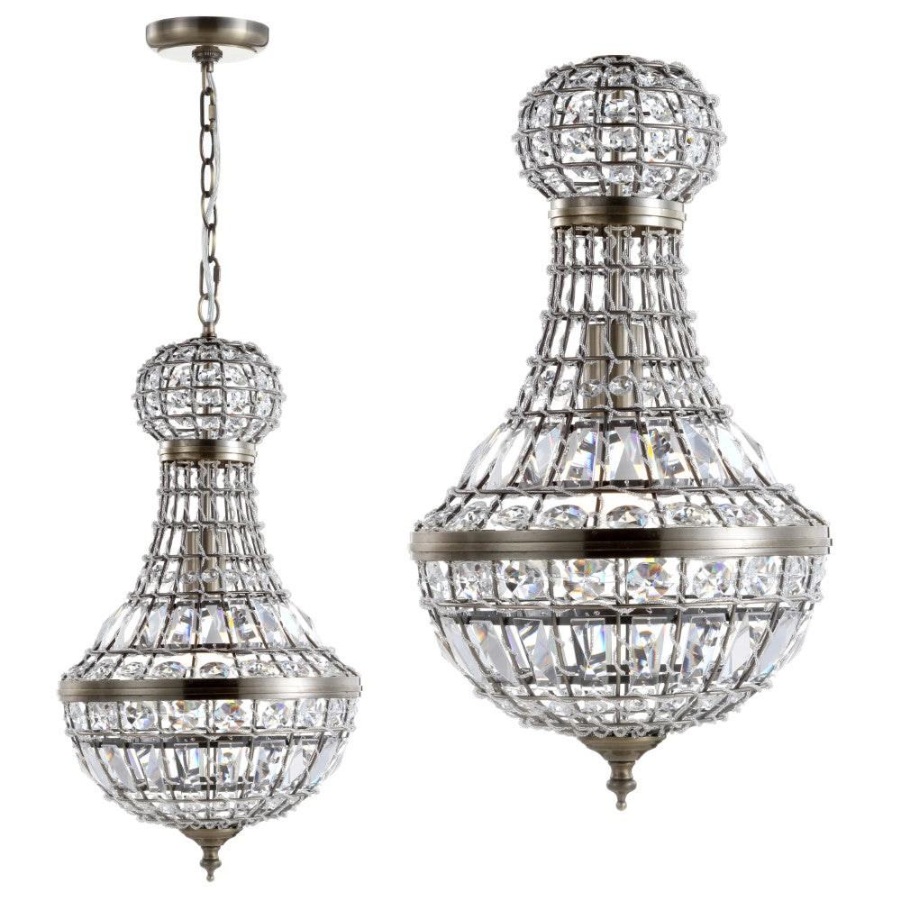 Breanna Crystal/Metal Empire LED Pendant