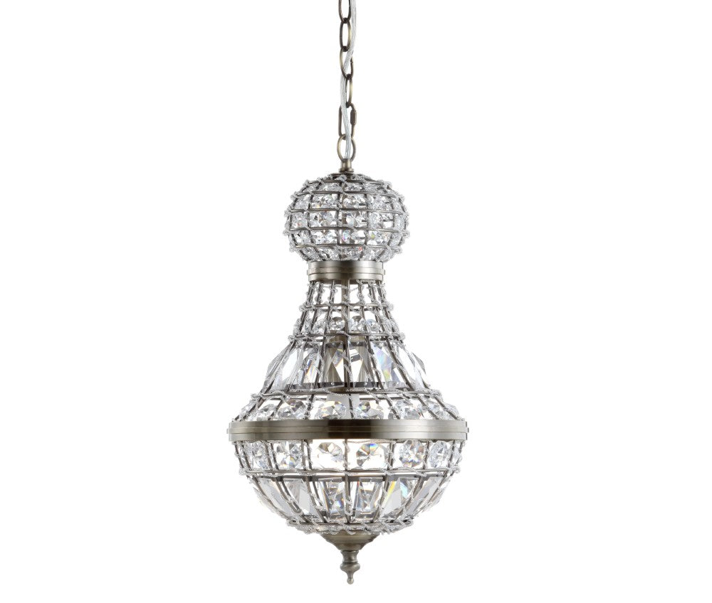 Breanna Crystal/Metal Empire LED Pendant