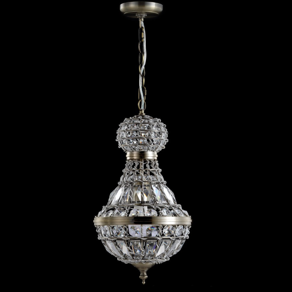 Breanna Crystal/Metal Empire LED Pendant