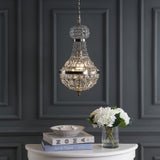 Breanna Crystal/Metal Empire LED Pendant