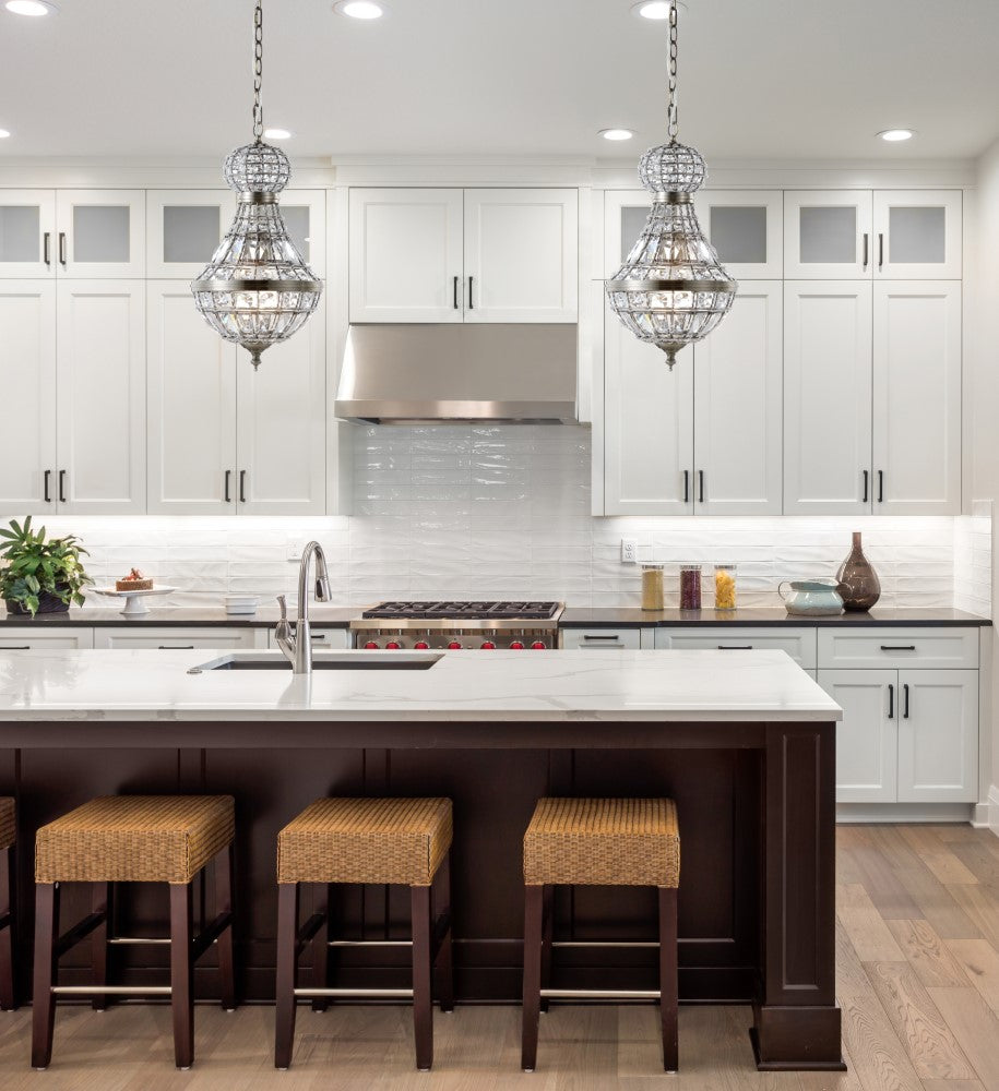 Breanna Crystal/Metal Empire LED Pendant