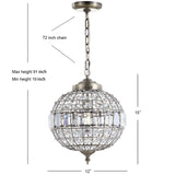 Melania Crystal/Metal LED Pendant