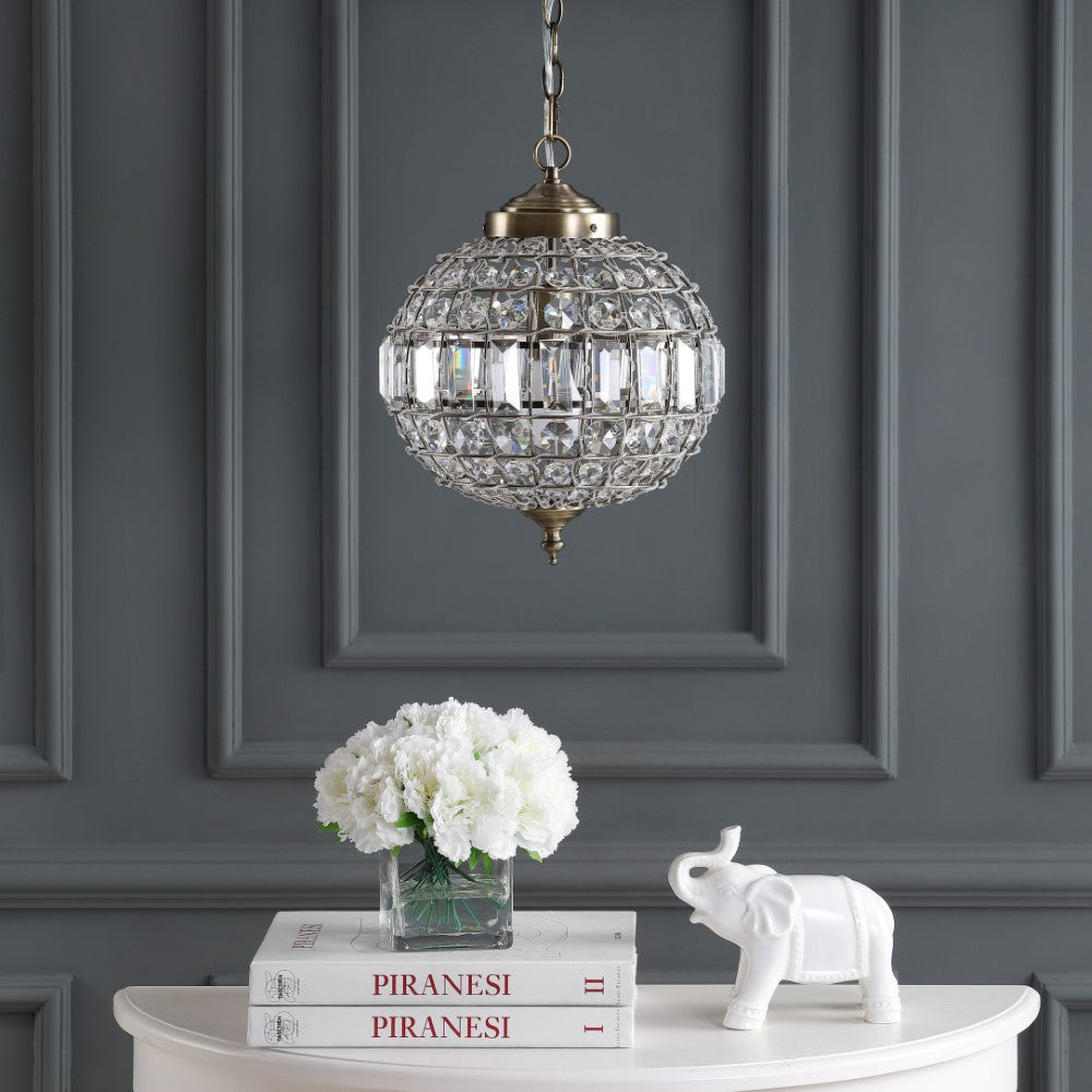Melania Crystal/Metal LED Pendant