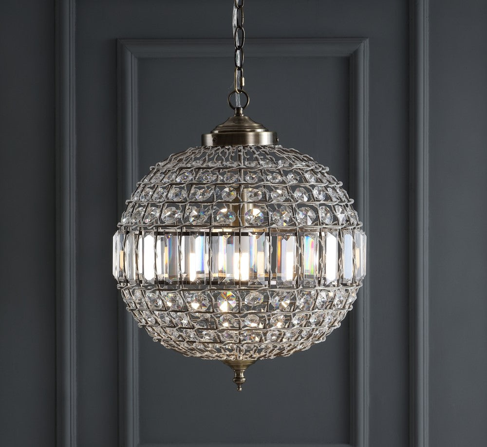 Melania Crystal/Metal LED Pendant