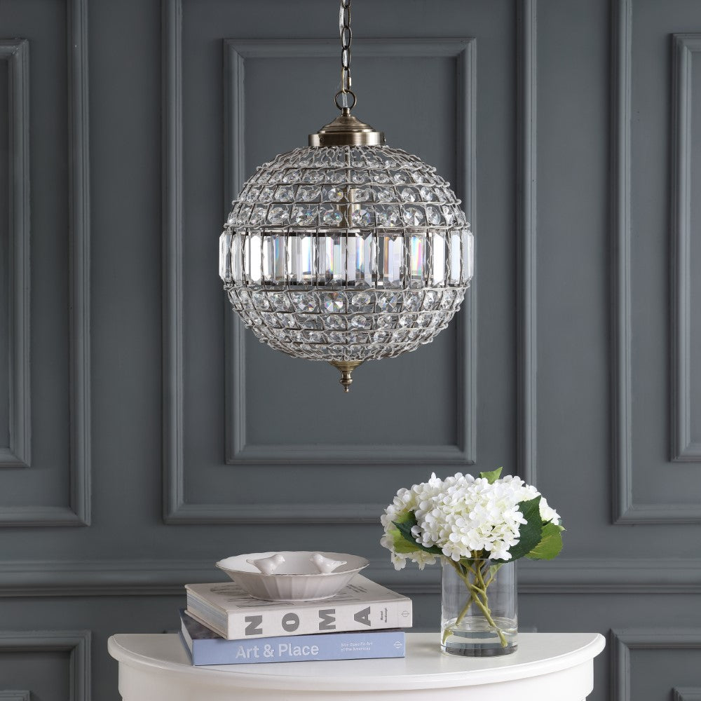 Melania Crystal/Metal LED Pendant