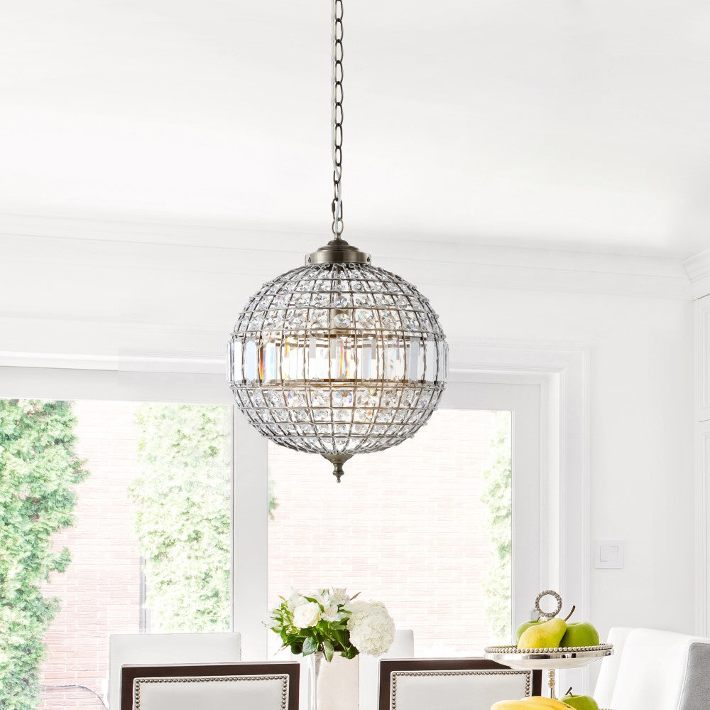 Melania Crystal/Metal LED Pendant