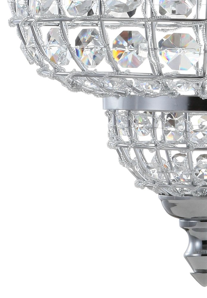 Estrella 12" Crystal/Metal LED Pendant