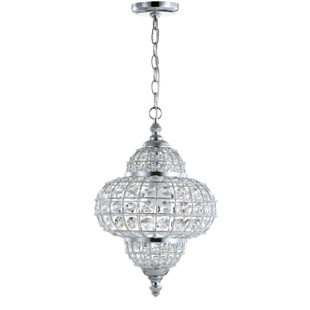 Estrella 12" Crystal/Metal LED Pendant