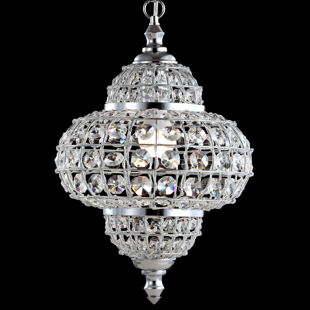 Estrella 12" Crystal/Metal LED Pendant