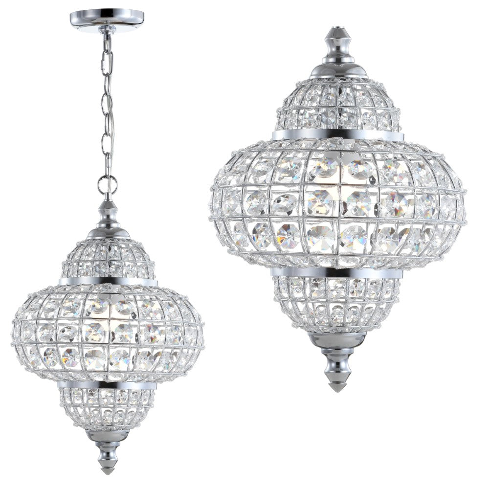 Estrella 12" Crystal/Metal LED Pendant