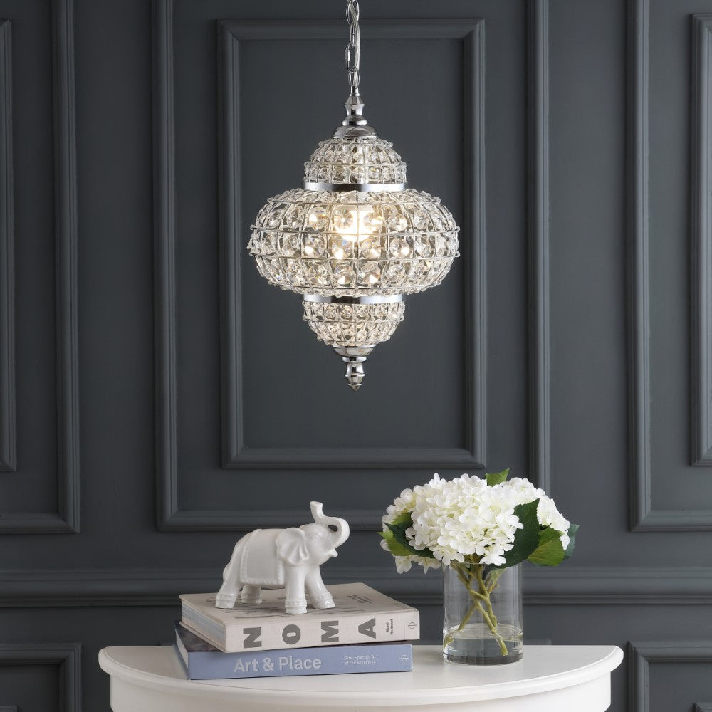 Estrella 12" Crystal/Metal LED Pendant