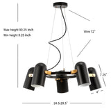 Amazona Adjustable Metal LED Chandelier