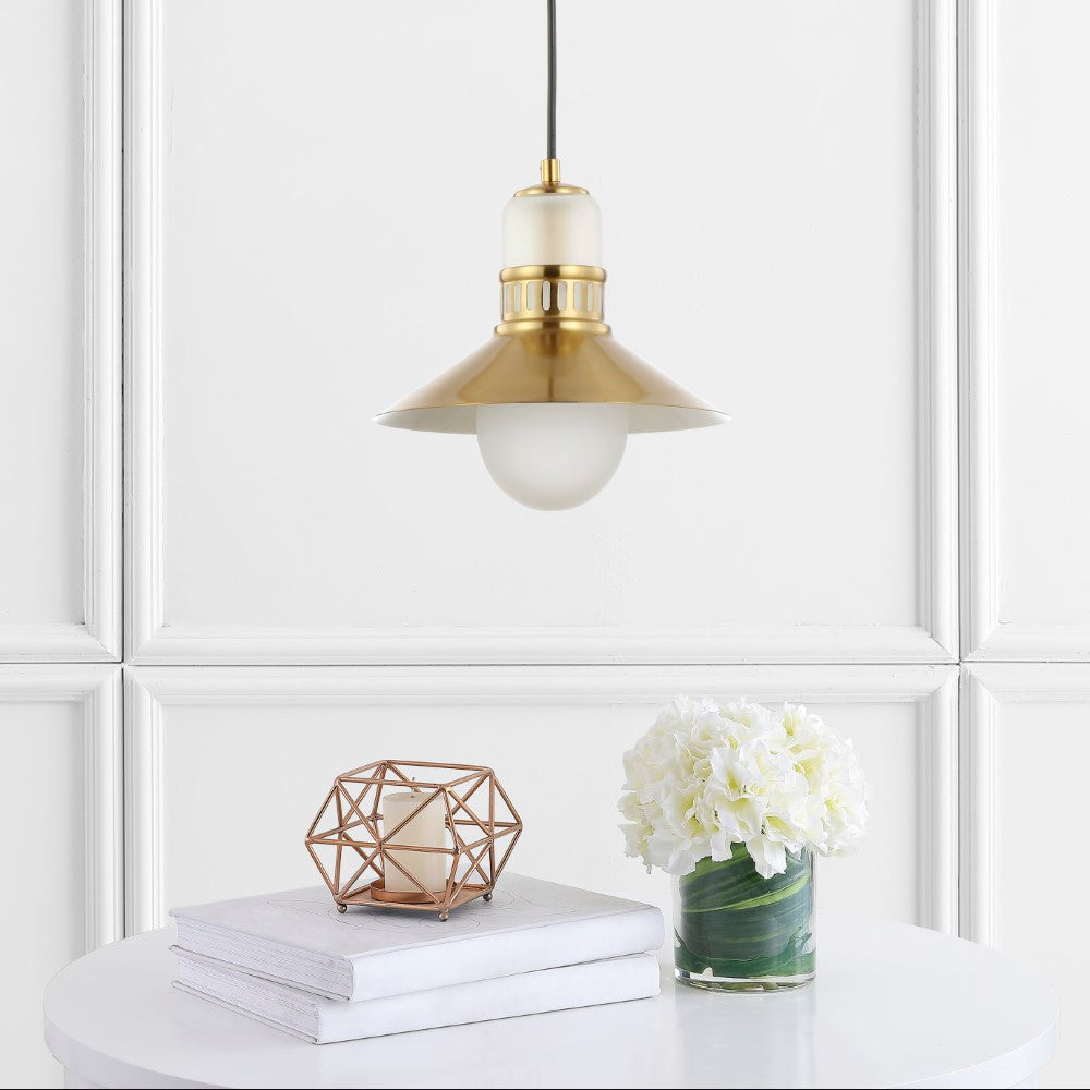 Sandburg Adjustable Iron/Glass Retro Hurricane LED Pendant