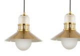 Sandburg Adjustable Iron/Glass Retro Hurricane LED Pendant