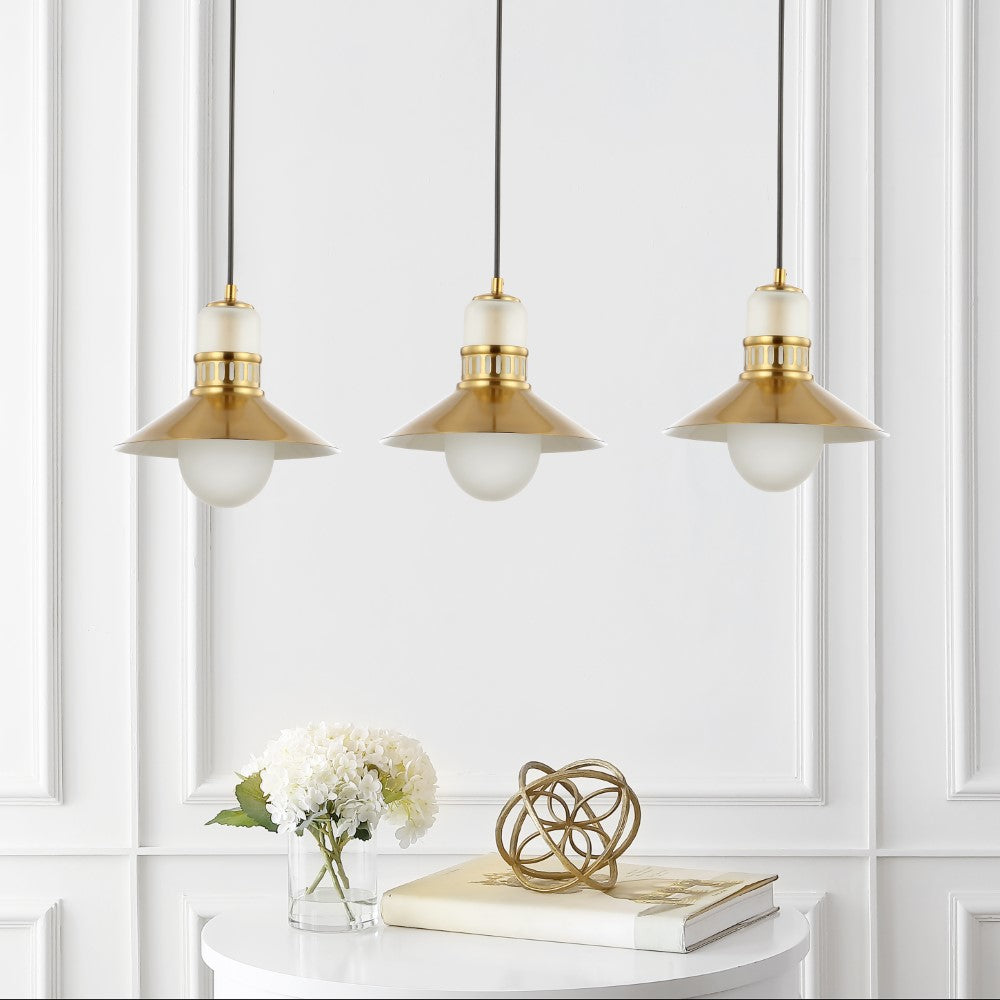 Sandburg Adjustable Iron/Glass Retro Hurricane LED Pendant