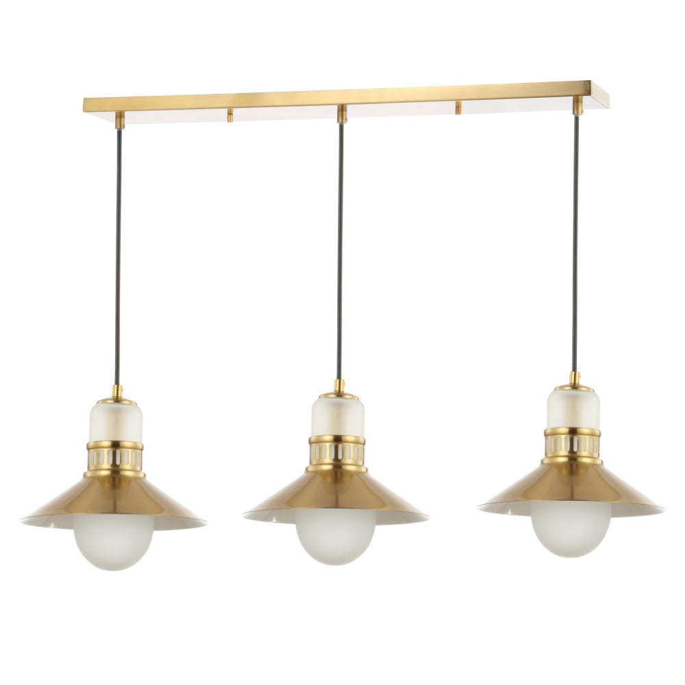 Sandburg Adjustable Iron/Glass Retro Hurricane LED Pendant
