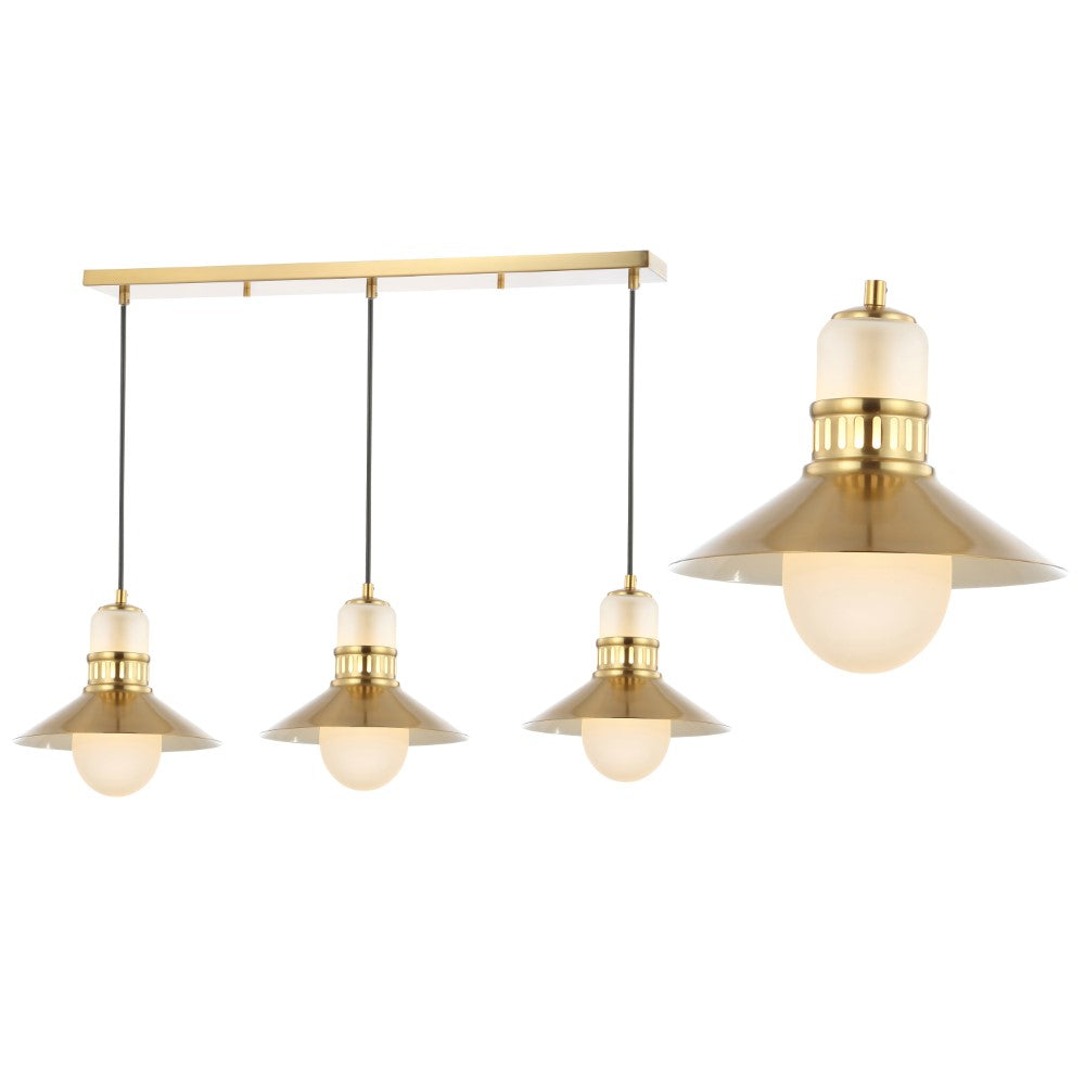 Sandburg Adjustable Iron/Glass Retro Hurricane LED Pendant