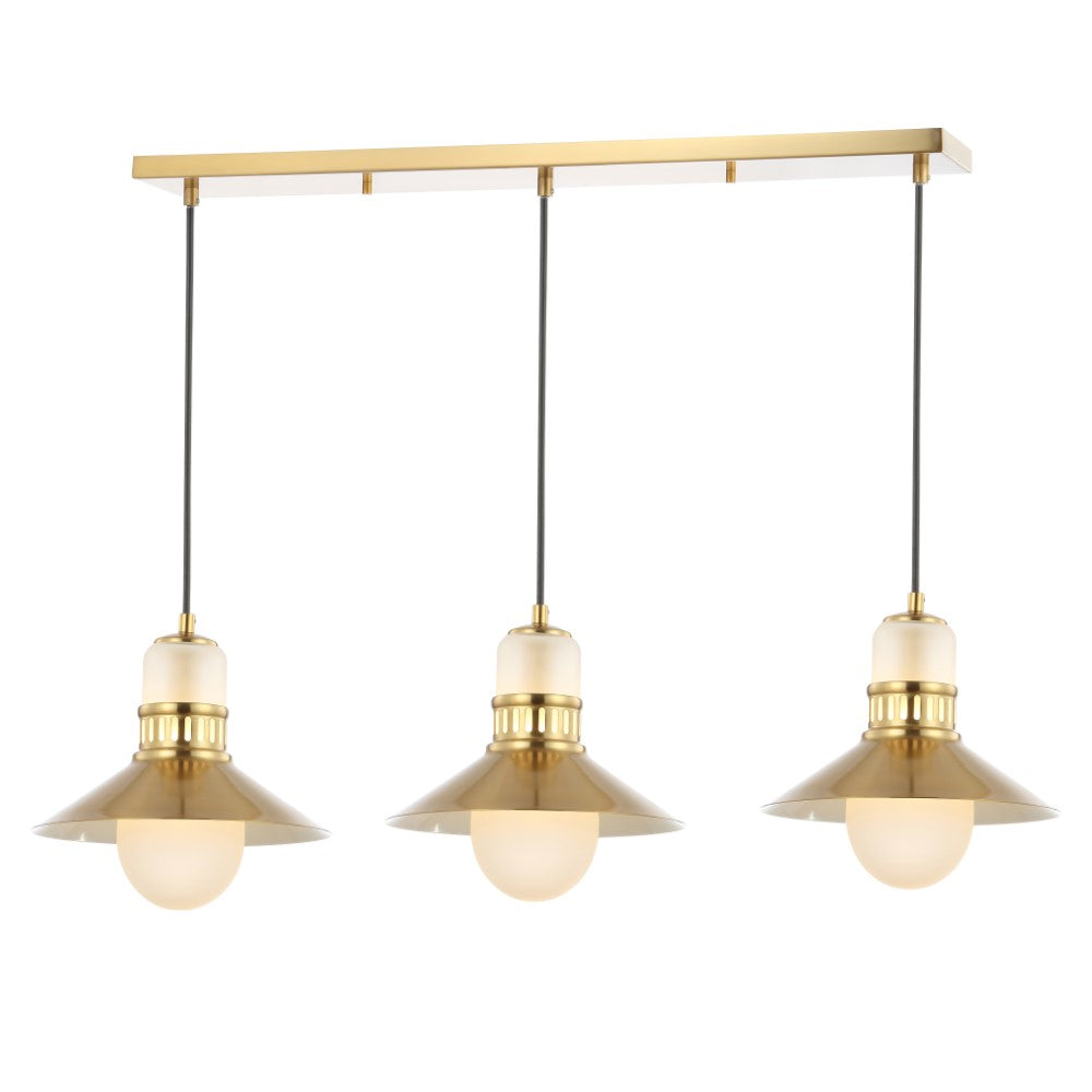 Sandburg Adjustable Iron/Glass Retro Hurricane LED Pendant