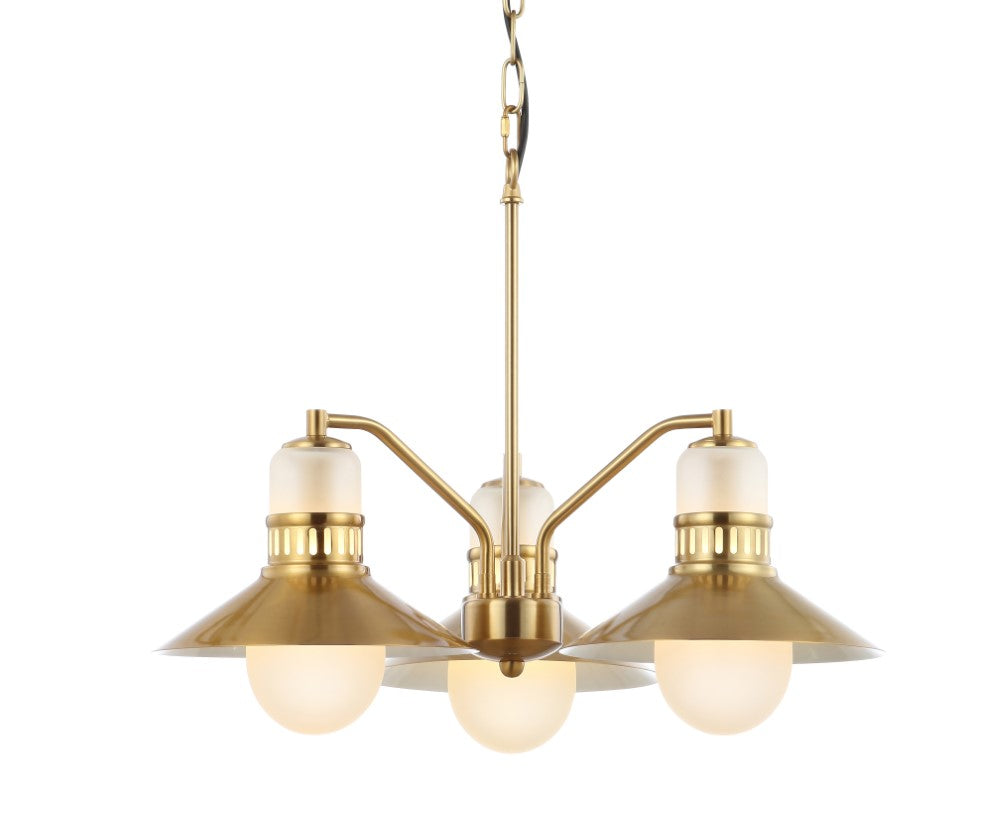 Sandburg Adjustable Iron/Glass Retro Hurricane LED Pendant