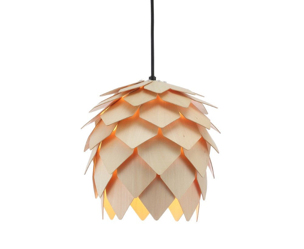 Congo 11.75" Pinecone Wood LED Pendant