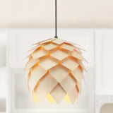 Congo 11.75" Pinecone Wood LED Pendant