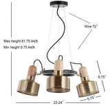 Mynah Adjustable Spotlight Metal LED Chandelier