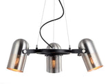 Ostrich 22" 3-Light Adjustable Metal LED Chandelier