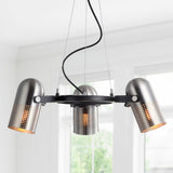 Ostrich 22" 3-Light Adjustable Metal LED Chandelier