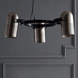Ostrich 22" 3-Light Adjustable Metal LED Chandelier