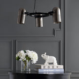 Ostrich 22" 3-Light Adjustable Metal LED Chandelier